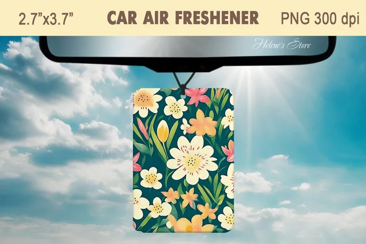 Spring Flowers Air Freshener Car|Car air freshin sublimating
