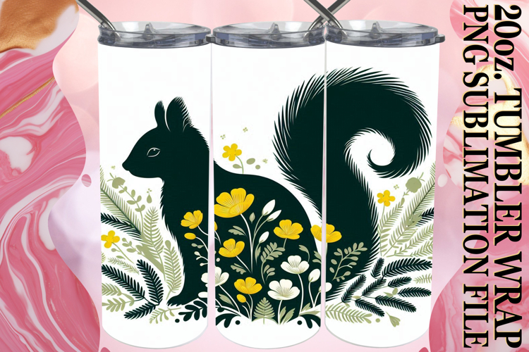 ENCHANTING HORIZONS 20oz TUMBLER WRAP, Flower Animals