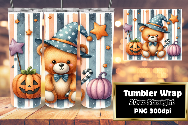 Creative 20oz Tumbler Wrap for Gifts , Teddy Bear