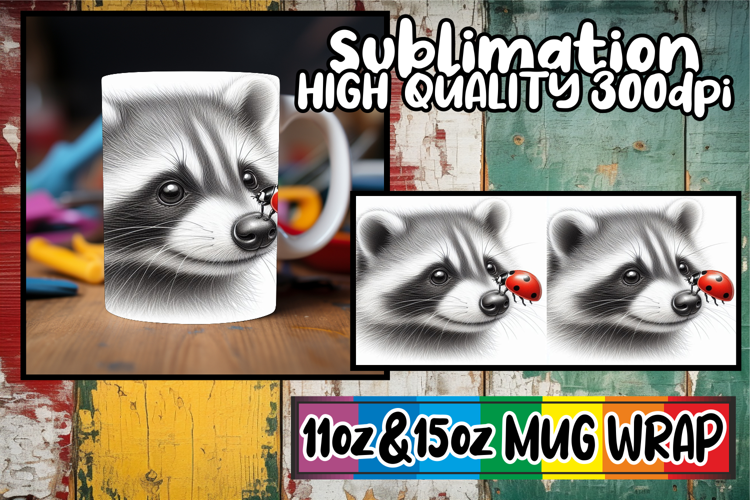 Magical mornings 11oz 15oz sublimation wrap, Cute Animals