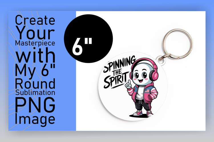 Whimsical Circle Design Car Coaster , Funny Ghost