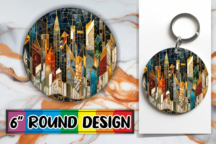 Luxe Landscape Keychain Marvels: Golden Marvels