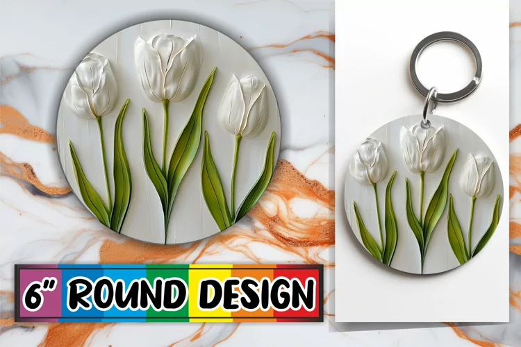 3D Petal Radiance: Circle Design Sublimation