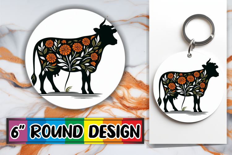 Playful Car Coasters Sublimation PNG, Flower Animals