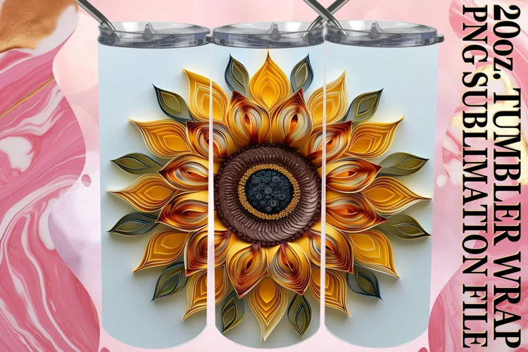Fresh Petal Blossom 3D Tumbler Wrap