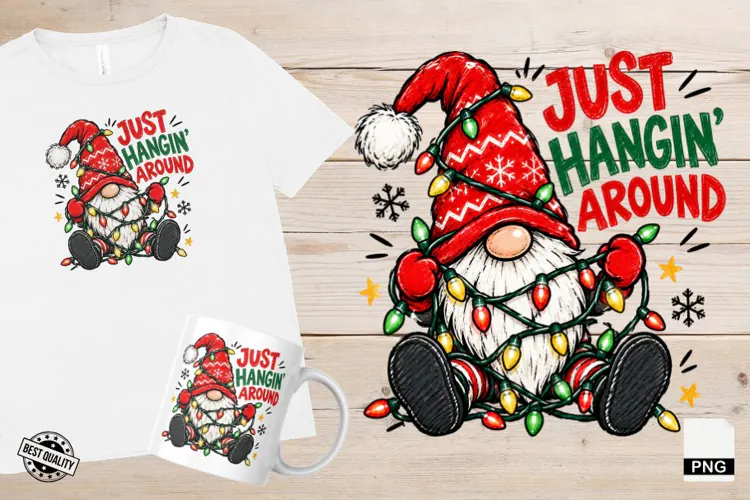Cute Christmas Gnomes PNG