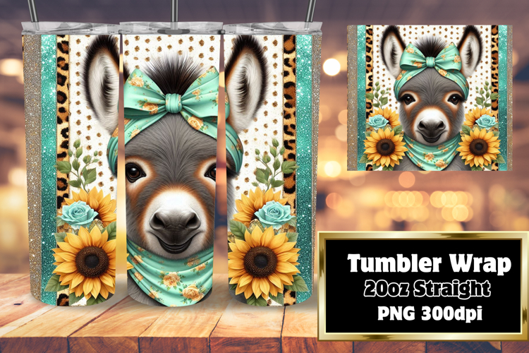Sublimation Tumbler Template 20oz , Cute Animals