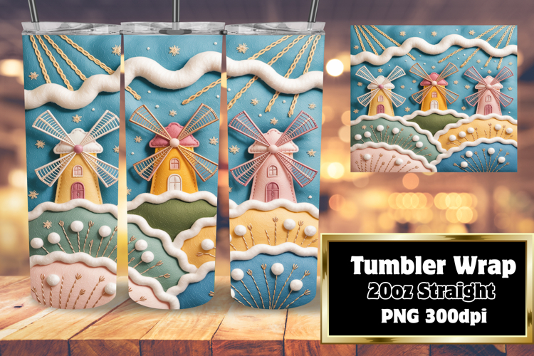 20oz Sublimation Template for Creatives , Holiday