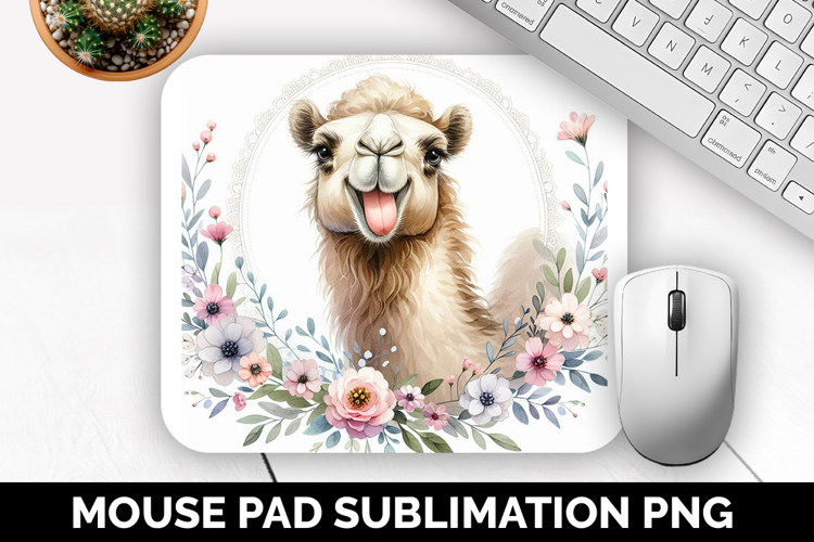 Camel, Cute Animal Mouse Pad PNG, Animal Lover Gift