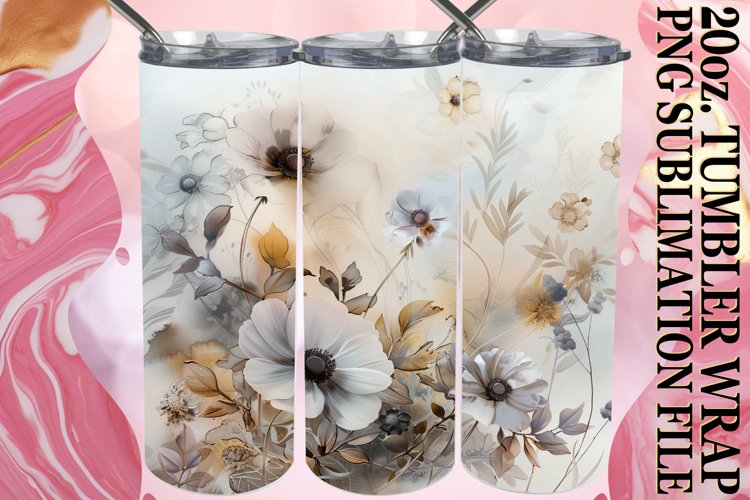 Colorful Petal Paradise Tumbler Wrap, Whimsical Bliss example image 1