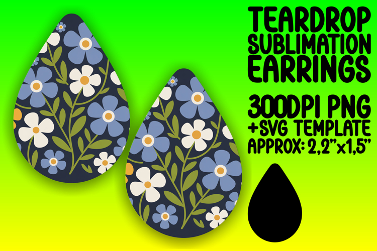 Fresh Teardrop Design for Earrings , Flowers