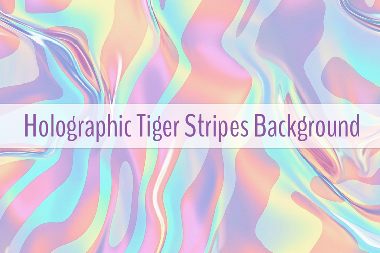 Holographic Tiger Stripes Background