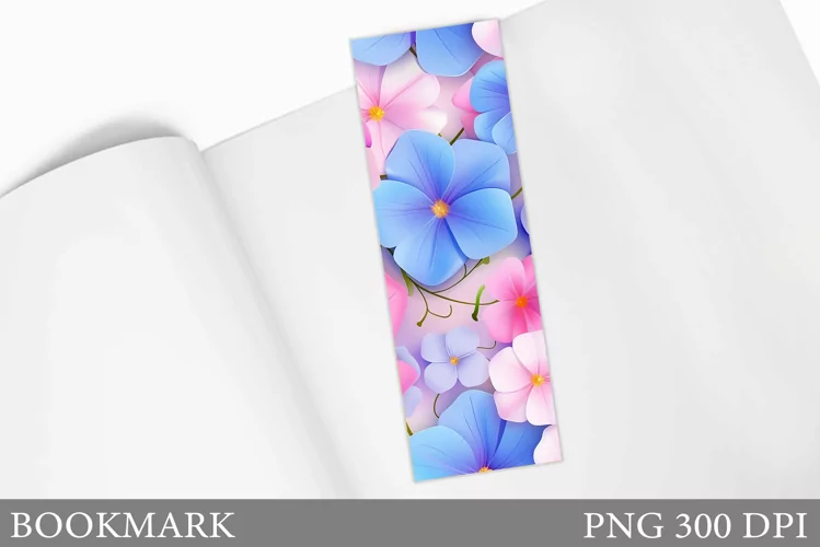 Floral Bookmark Design. Flowers Bookmark Sublimation