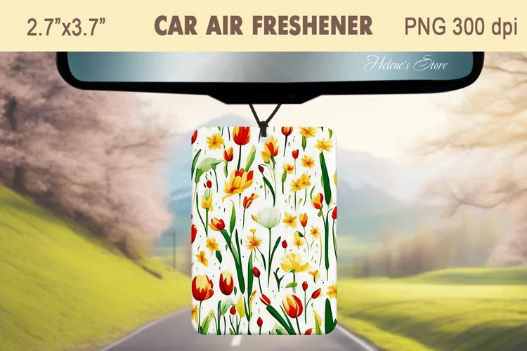Spring Flowers Air Freshener Car|Car air freshin sublimating