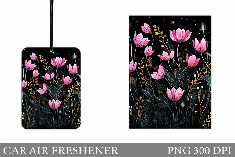 Floral Car Air Freshener. Flowers Car Air Freshener Design