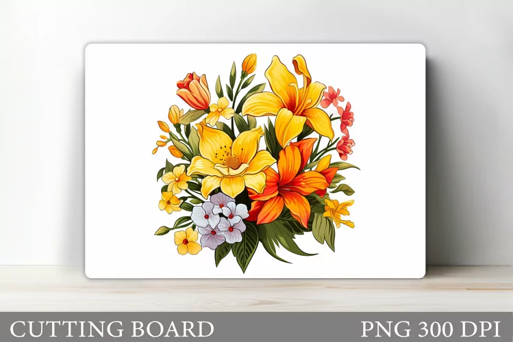 Flowers Cutting Board Design. Flowers Kitchen Cutting Board