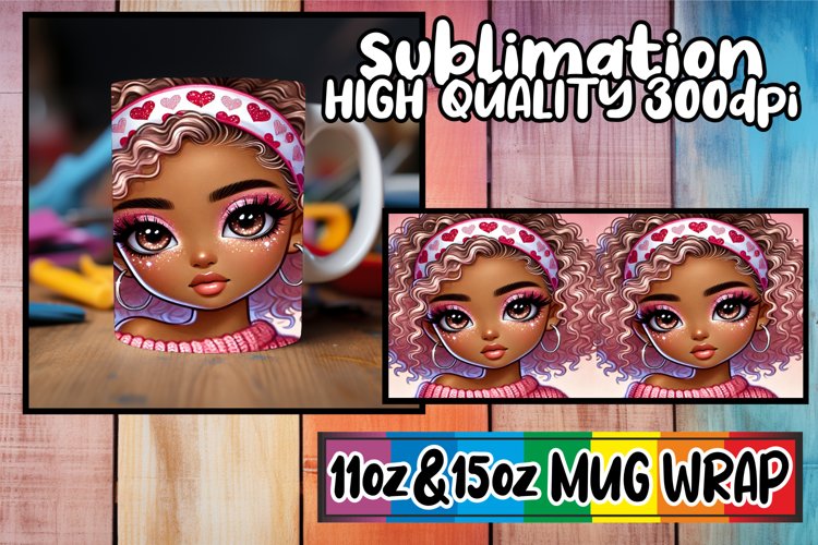 Luminous moments 11oz 15oz sublimation wrap, Love Girl example image 1