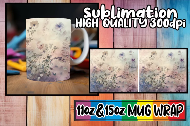 Pastel Spring Abstract Designs Mug Wrap 11oz 15oz