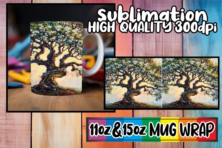 Serene Springtime Mug Wrap - Spring Design example image 1