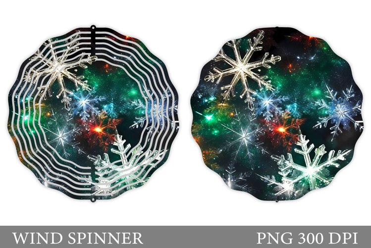 Snowflakes Wind Spinner. Shimmer Snowflakes Wind Spinner example image 1