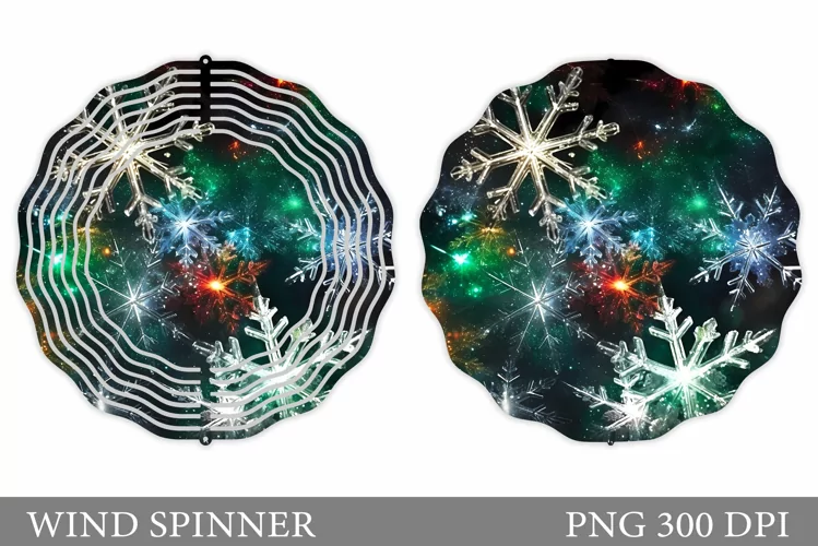 Snowflakes Wind Spinner. Shimmer Snowflakes Wind Spinner