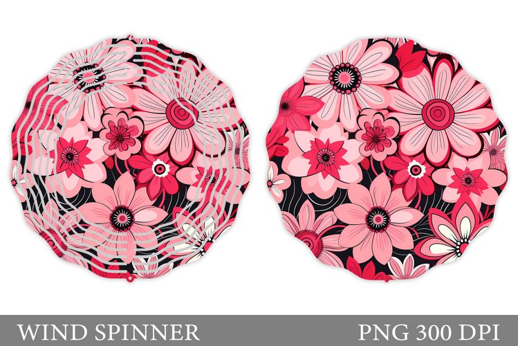 Flowers Wind Spinner. Flowers Wind Spinner Sublimation example image 1