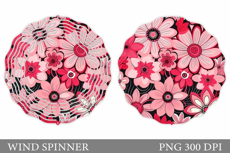 Flowers Wind Spinner. Flowers Wind Spinner Sublimation