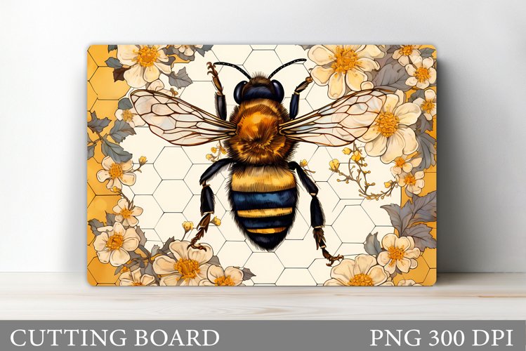 Bee Cutting Board Design. Summer Cutting Board Sublimation