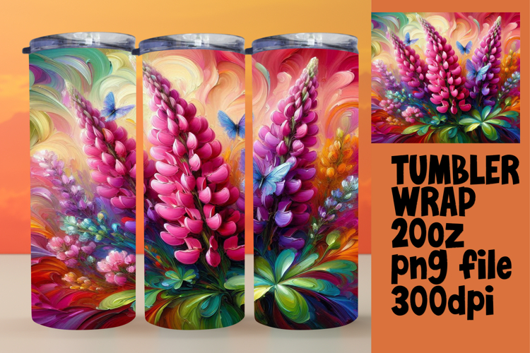 LUSH 20oz Tumbler Artwork for DIY , Flowers