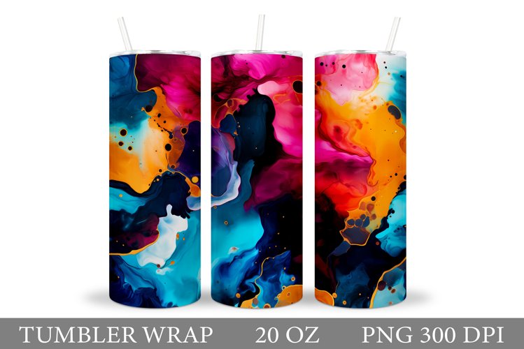 Alcohol Ink Tumbler Wrap Image 12