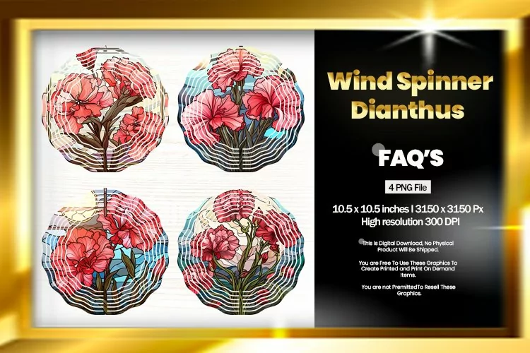 Dianthus Wind Spinner Sublimation - 04 Variations
