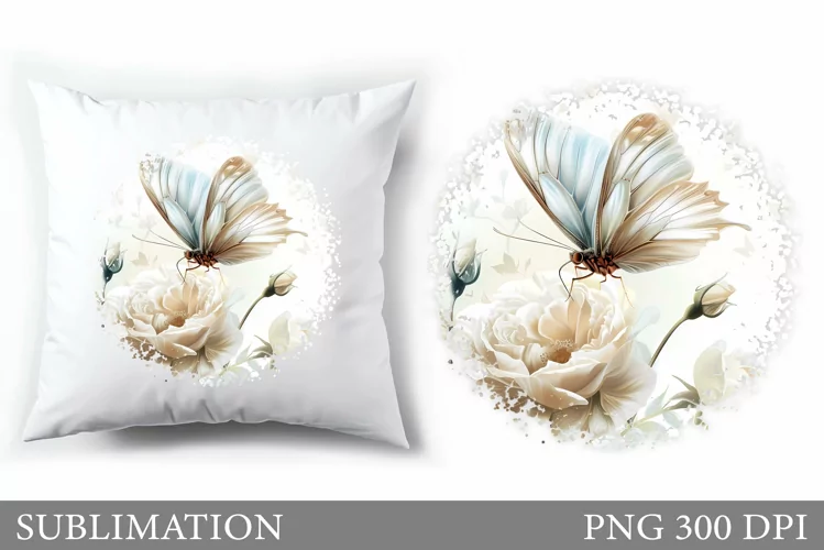 Butterfly Pillow Sublimation. Bitterfly Sublimation