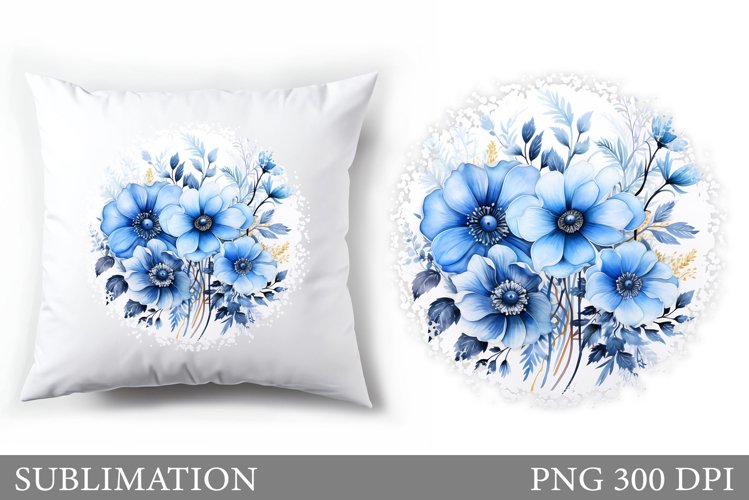 Flowers Pillow Sublimation. Summer Sublimation example image 1