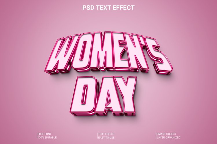 Women Day Editable Font Style example image 1