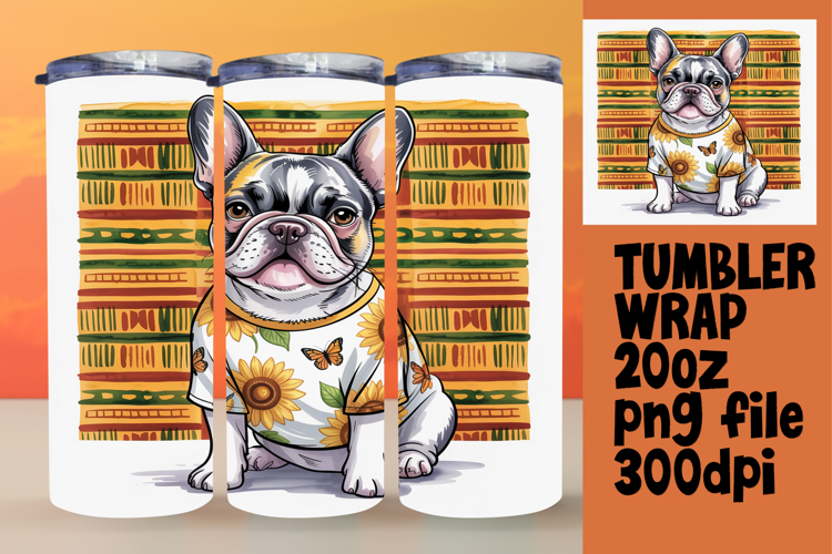 Custom 20oz Tumbler Wrap Download , Cute Dog
