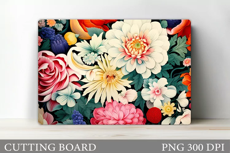Flowers Cutting Board Design. Flowers Kitchen Cutting Board