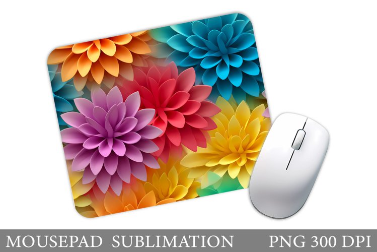 Flowers Mouse Pad. Flowers Mouse Pad Sublimation example image 1