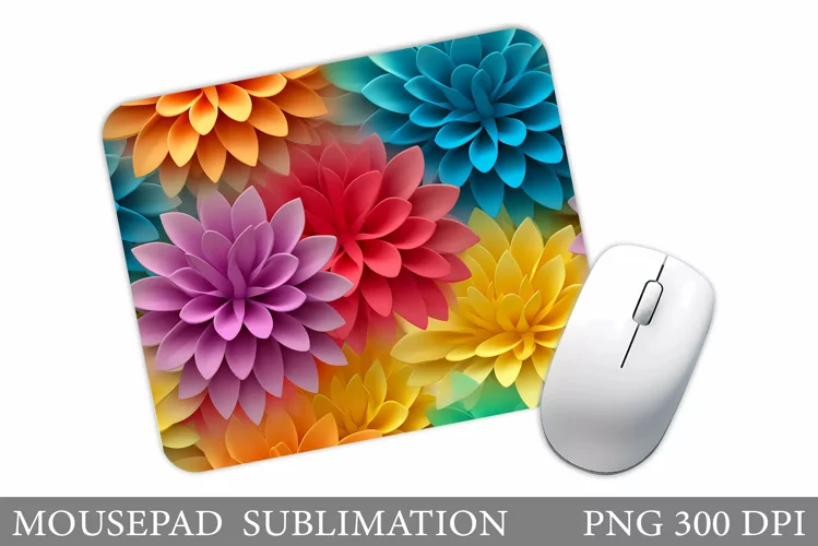 Flowers Mouse Pad. Flowers Mouse Pad Sublimation
