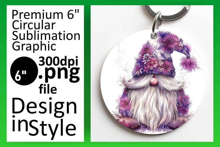 Whimsical Gnome Sublimation Circle Variety