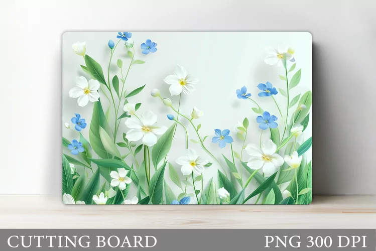 Flowers Cutting Board. Flowers Kitchen Cutting Board
