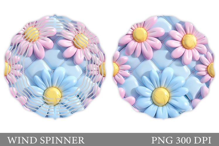 Daisy Flowers Wind Spinner. Flowers Wind Spinner Design example image 1