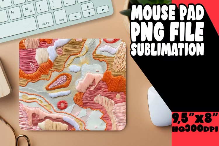 Chic 3D Embroidery Mouse Pad Sublimation