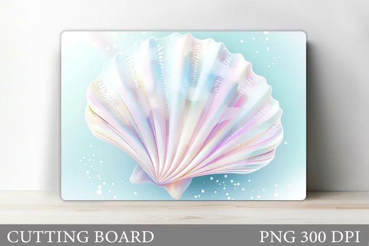 Seashell Cutting Board. Sea Cutting Board Sublimation
