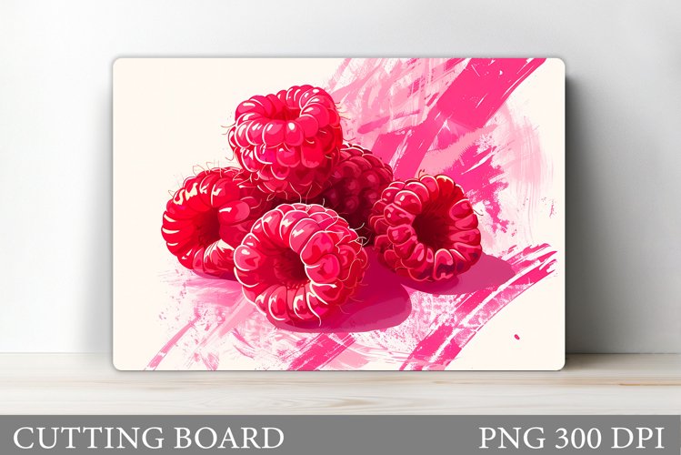 Raspberries Cutting Board. Summer Berry Cutting Board
