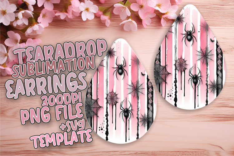 Fresh Teardrop Earrings Design PNG , Halloween