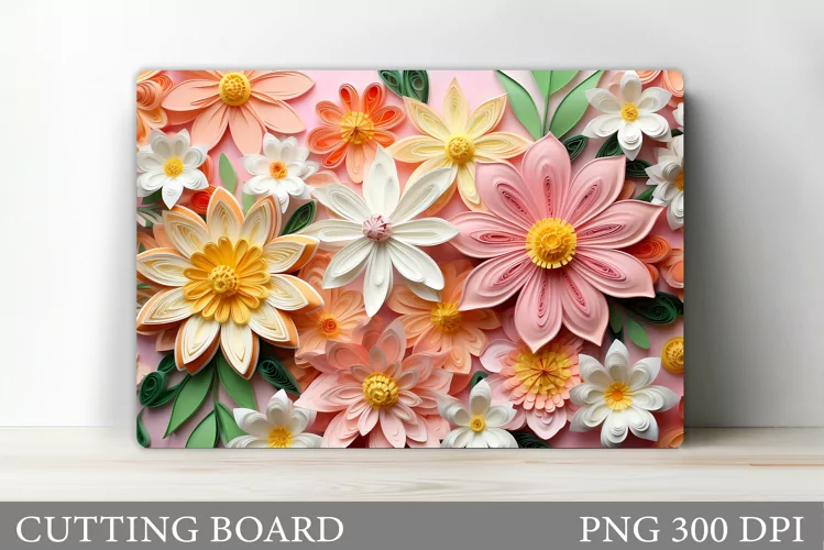 3D Flowers Cutting Board. Kitchen Cutting Board Design