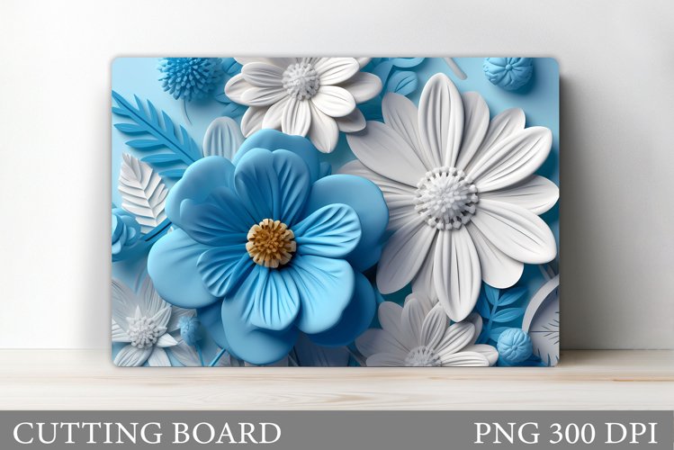 Flowers Cutting Board. Kitchen Cutting Board Template example image 1
