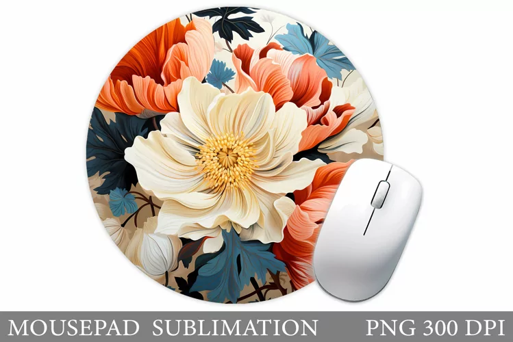 Flowers Mouse Pad Design. Flowers Mouse Pad Sublimation