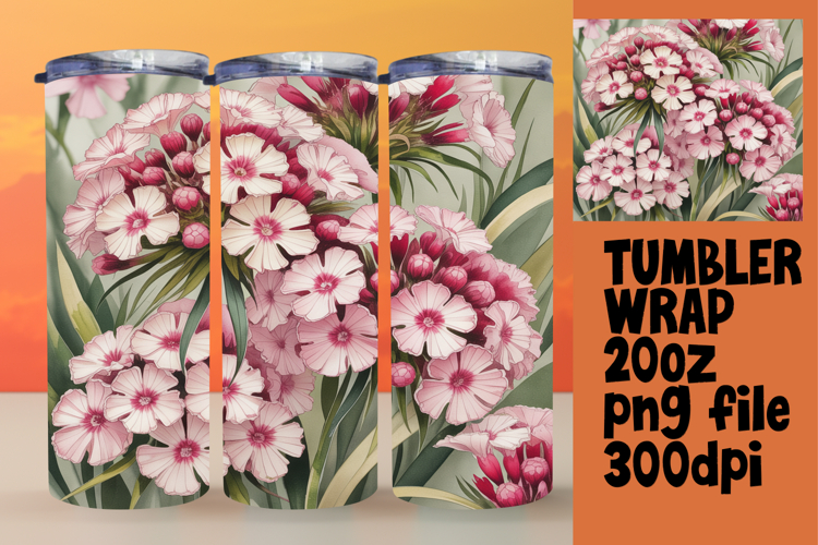 PLAYFUL 20oz Tumbler Design , Flowers