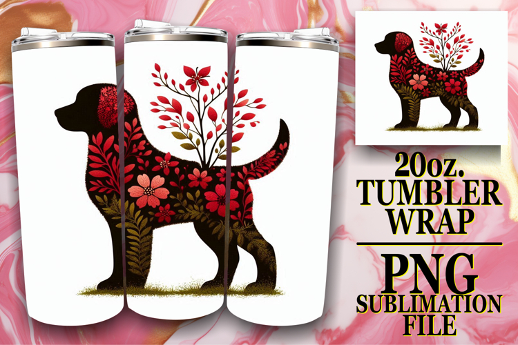 Cozy Nights 20oz tumbler wrap, Flower Animals